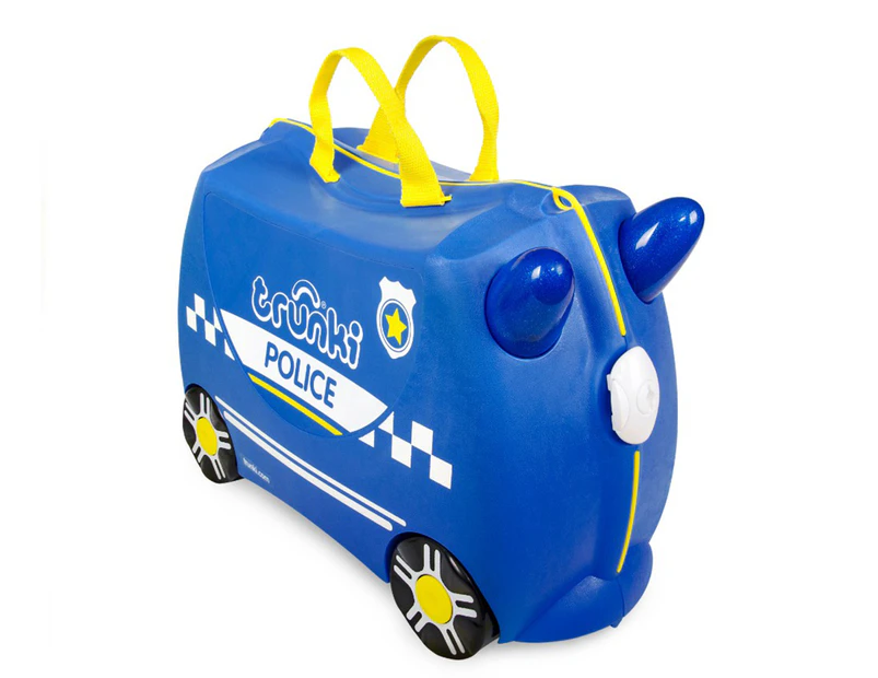 Trunki Kids' 46x31cm Police Car Piercy Ride-On Suitcase - Blue