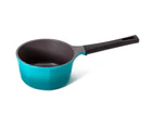 Neoflam Venn 18cm Saucepan with Glass Lid Induction Non-Stick Ceramic Coating Dishwaser and Oven Safe Cookware Turquoise