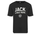 Jack Daniel's Men's Jack Lives Here Logo Tee / T-Shirt / Tshirt - Black