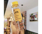BPA Free Sport Water Bottle with Straw-750ml-Yellow