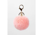Faux Fur Pom-Pom Keychain Blush