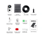 Wireless Security Camera Outdoor Solar Power Kit - Smart WIFI Surveillance System - Waterproof HD Night Vision Motion Detection System