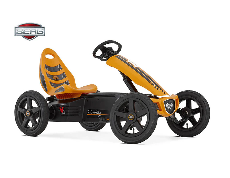 BERG Rally Orange Pedal Go Kart Kids Bike Children Ride On Toy Car Racing Wheels