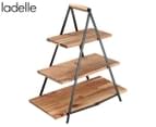 Ladelle 3-Tier Serve & Share Acacia Wood Serving Tower - Natural 1