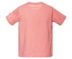 Champion Girls' Script Crop Tee / T-Shirt / Tshirt - Watermelon Sorbet