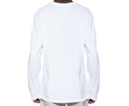 Champion Men's Script Long Sleeve Tee / T-Shirt / Tshirt - White