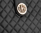 Guess Plush Quilted Carryall Bag- Black