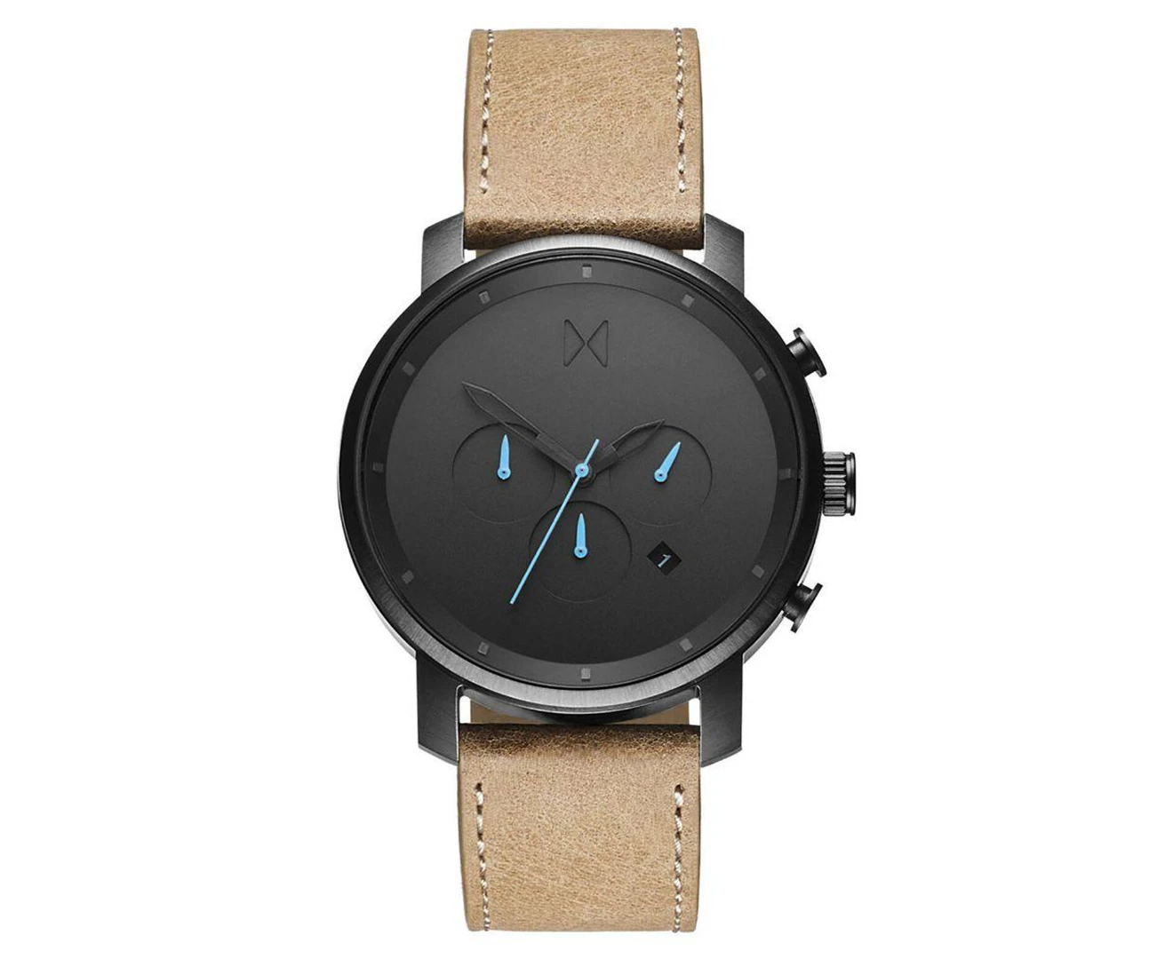 MVMT Men's 45mm DMC01GML Sandstone Leather Watch - Gunmetal/Stone