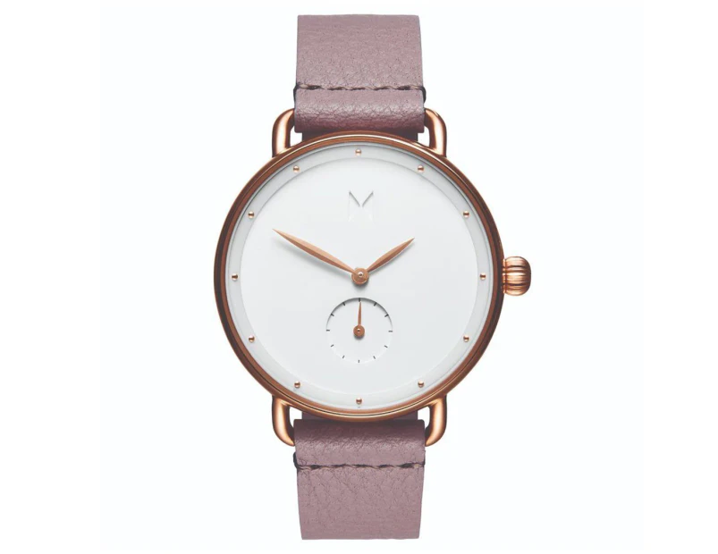MVMT Women's 36mm Bloom Leather Watch - Rose Gold/White/Purple