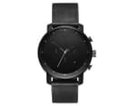 MVMT Men's 45mm Chrono Leather Watch - Black 1