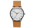 MVMT Men's 45mm Classic Leather Watch - Tan/Ivory