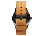 MVMT Men's 45mm Classic Leather Watch - Black/Tan