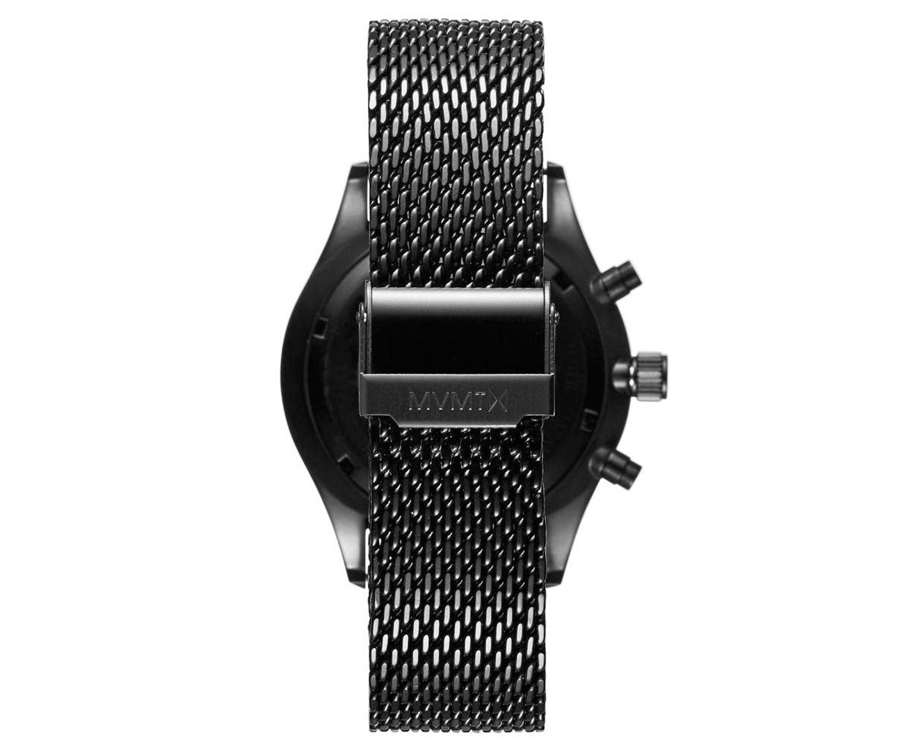 MVMT Men's 42mm Voyager Mesh Steel Watch - Black | Catch.co.nz