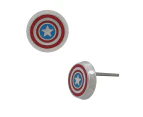 Captain America Shield Stainless Steel Stud Earrings