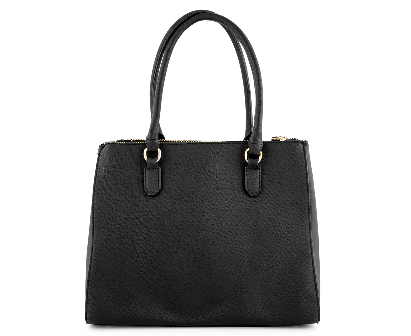 Guess Melina Logo Satchel - Black | Catch.co.nz