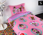 LOL Surprise! Collectible Single Bed Quilt Cover Set - Pink