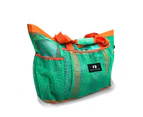Red Suricata Extra Large Mesh Beach Tote Bag – Turquoise/Orange