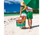 Red Suricata Extra Large Mesh Beach Tote Bag – Turquoise/Orange