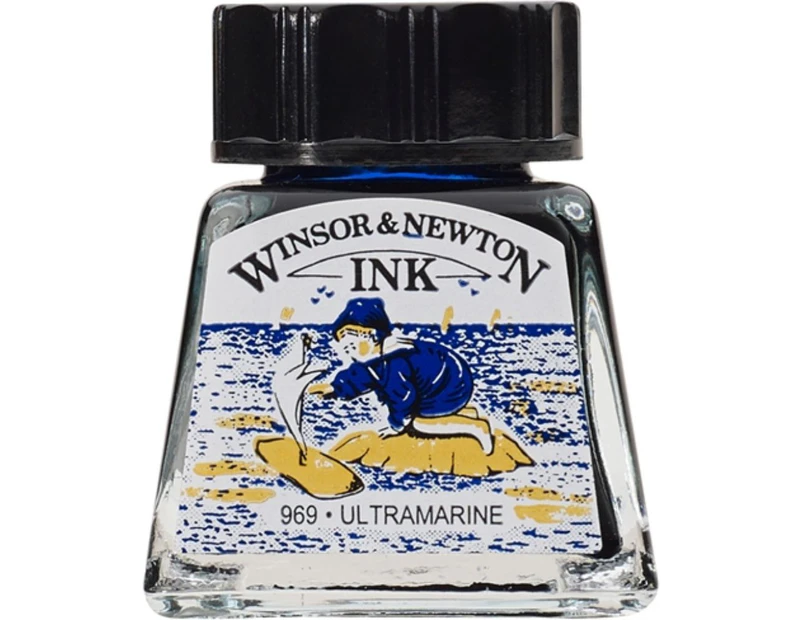 Winsor and Newton Drawing ink 14ml : Ultramarine