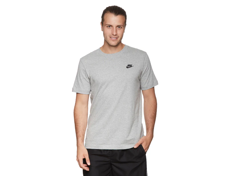 Nike Sportswear Men's Club Tee / T-Shirt / Tshirt - Dark Grey Heather