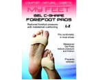 My Feet Gel C-Shape Forefoot Pad w/ Metatarsal Cushioning Pain Relief (pair)