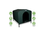 HoundHouse Original Green Canvas Kennel - Large L84 x W73 x H80