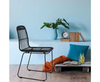 Artiss 2x Outdoor Wicker Dining Chairs Rattan Garden Furniture Patio Cafe Black
