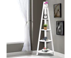 Artiss 5-Tier Corner Ladder Shelf Bookcase Storage Cabinet Display Wall Rack