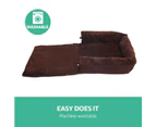 Dog Bed Cat Beds Pet Mattress Deluxe Cushion Soft Warm Washable Basket Mat L Animal i.Pet Brown