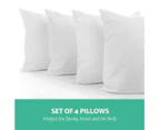 Giselle Bedding 4 Pack Bed Pillow Medium Firm Cotton Cover 48X73CM Hotel Family