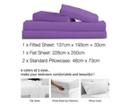 Giselle Bedding 4 Piece Microfiber Sheet Set 1000TC Fitted Flat Pillowcases D