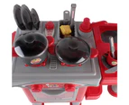 Keezi Kids Pretend Kitchen Toy Set Role Play Mini Chef Cookware Cooking Toddler
