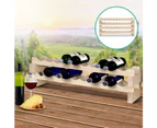 Artiss 20 Bottle Timber Wine Rack Storage Stackable Wine Cellar Organiser Wooden
