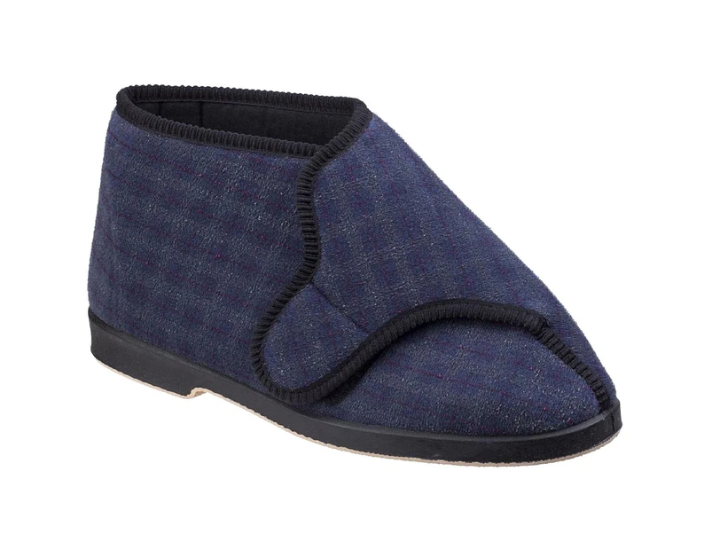 GBS Keswick Touch Fastening Bootee / Mens Slippers / Mens Bootee (Blue) - FS1169