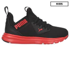Puma Boys' Pre-School Enzo Beta Shine AC Sports Shoes - Black/Red