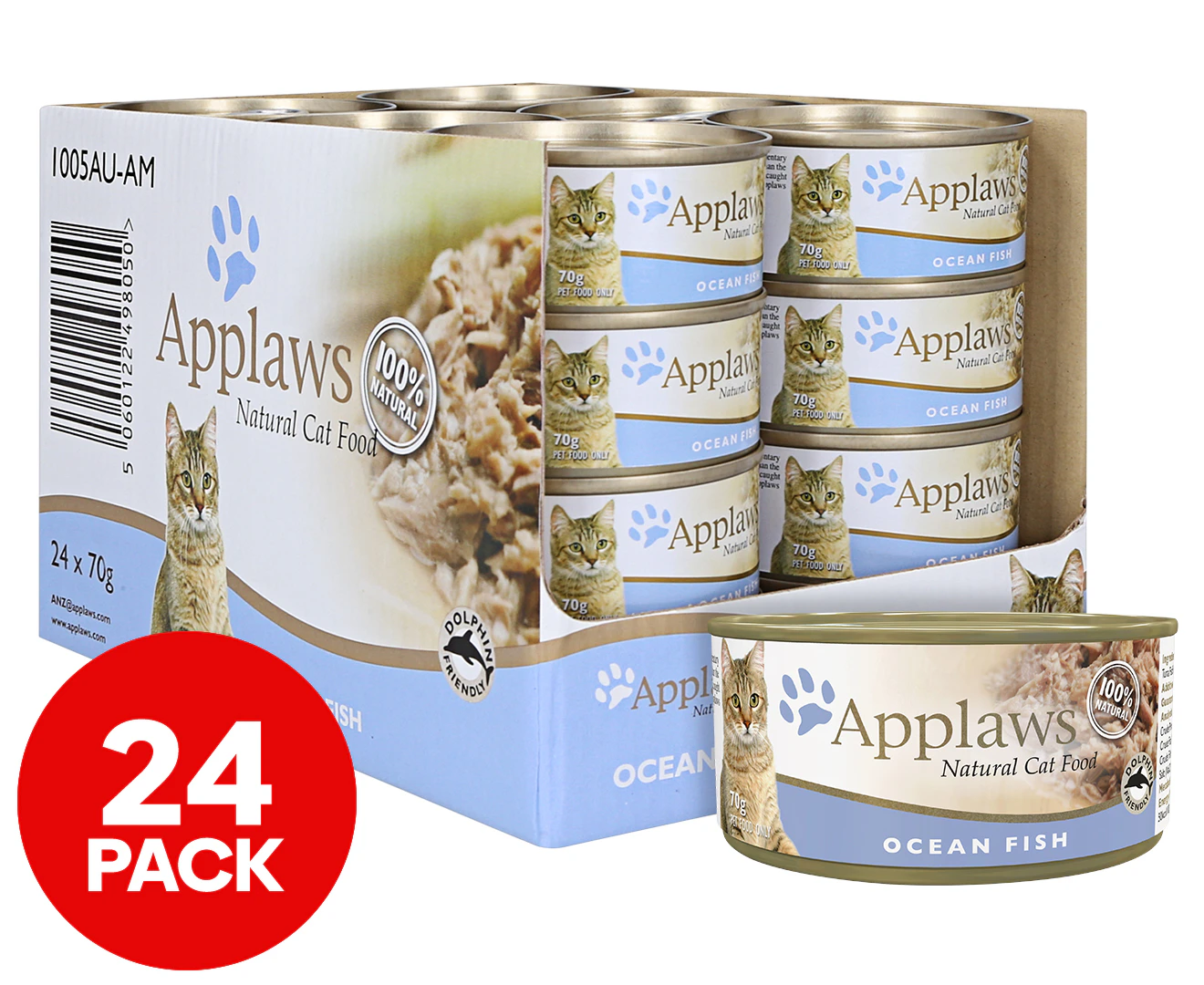 24pk Applaws Natural Cat Food Ocean Fish 70g