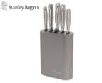 Stanley Rogers 6-Piece Vertical Oval Metallic Pewter Knife Block Set 1