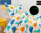 Daniel Brighton Junior Glow In The Dark King Single Bed Quilt Cover Set - Dinosaur