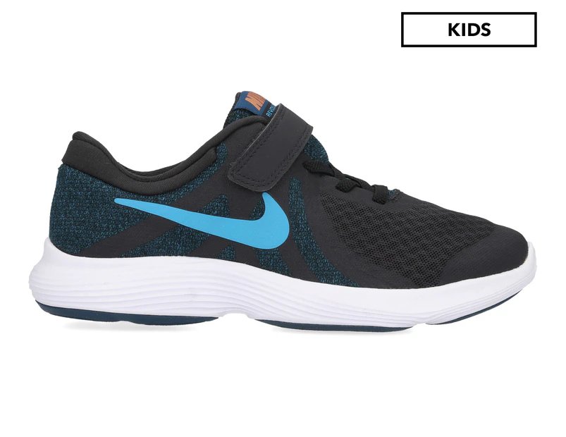 Nike Boys' Pre-School Revolution 4 Sports Shoes - Off Noir/Current Blue
