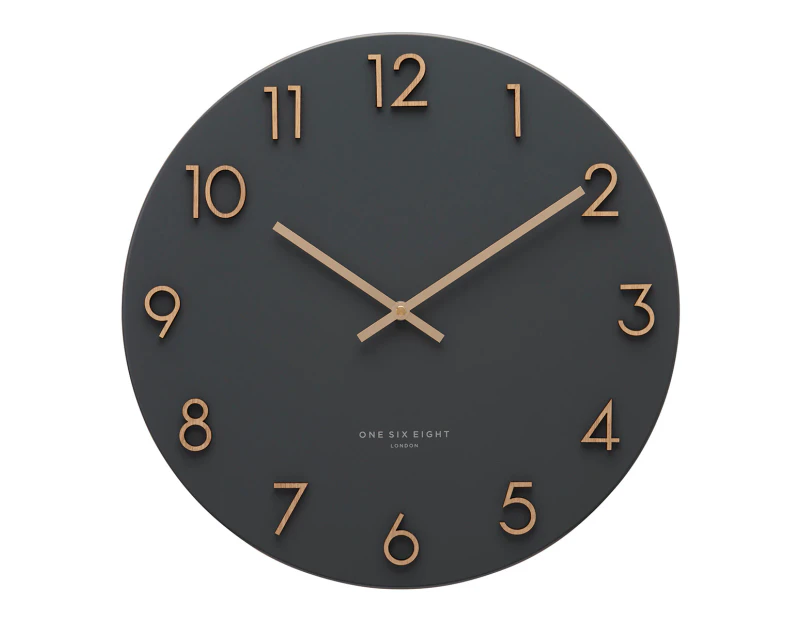 KATELYN Charcoal Grey 60cm Metal Wall Clock