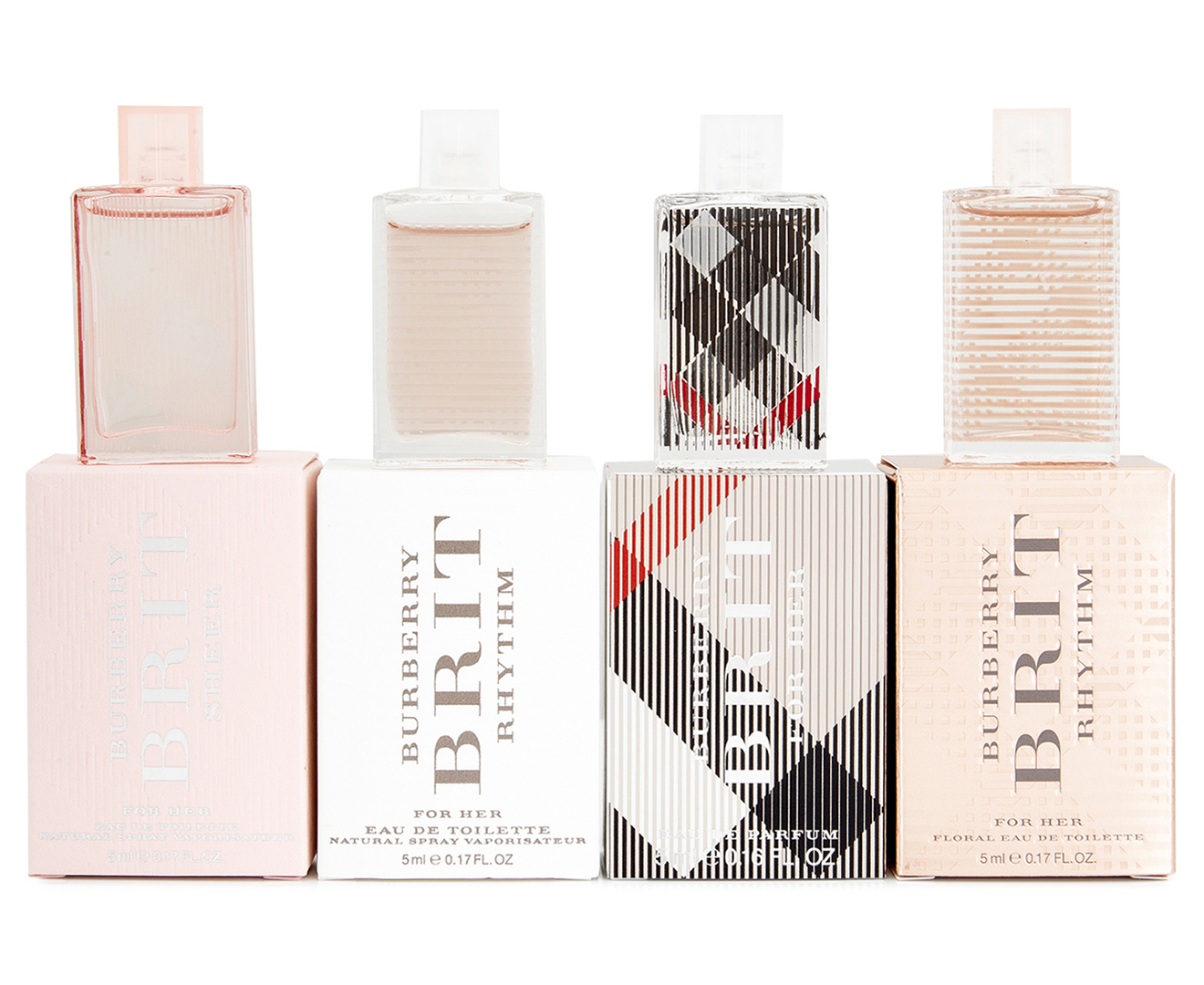 Burberry Brit For Women 4-Piece Mini Perfume Travel Collection |  