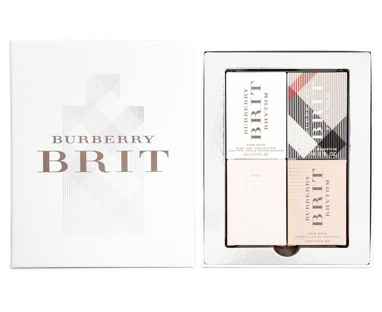 Burberry Brit For Women 4-Piece Mini Perfume Travel Collection |  