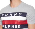 Tommy Hilfiger Men's Graphic Crew Tee / T-Shirt / Tshirt - Grey Heather