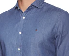 Tommy Hilfiger Men's Button Down Shirt - Denim