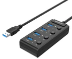 Orico 4-Port USB 3.0 Hub w/ Power Switches & LEDs