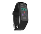 0.96inch Color Screen Blood Pressure Heart Rate Monitor Sport bluetooth Smart Wristband Watch-BLACK