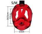 Full Dry Diving Supplies Free Breathing Swimming Snorkeling Mask Diving Eye Mask Curved Diving Mask-Red