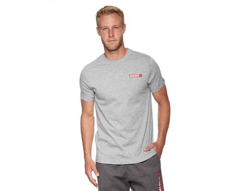 Nike Sportswear Men's Just Do It 2 Short Sleeve Tee / T-Shirt / Tshirt - Dark Grey Heather