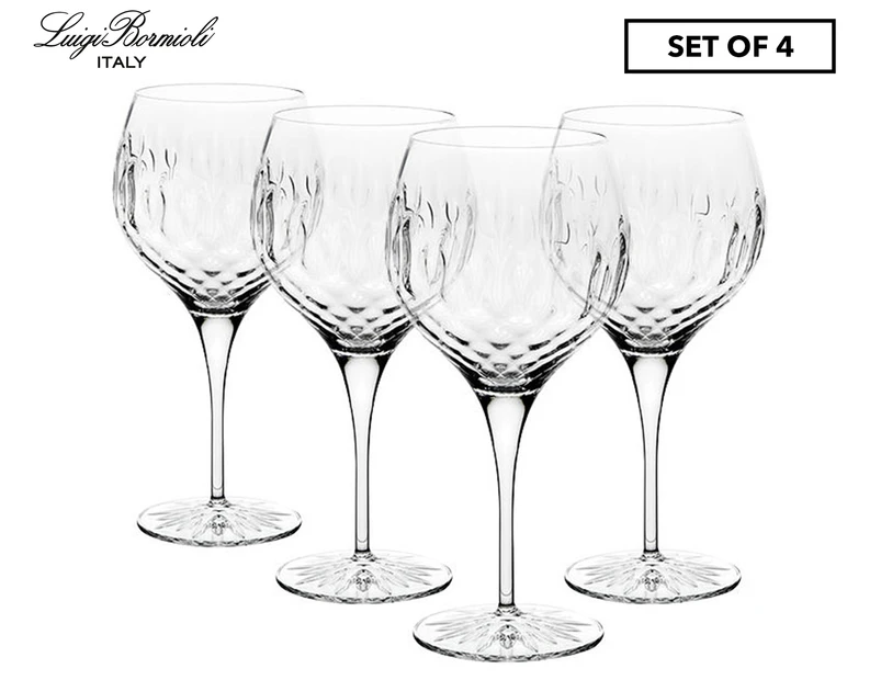 Set of 4 Luigi Bormioli 650mL Diamante Gin Glasses