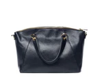 Viver Leather Handbag Black Etude
